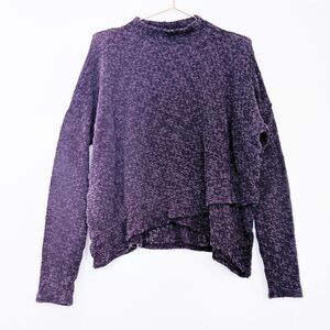 Aeo Asymmetrical Mock Neck Long Sleeve Top Large